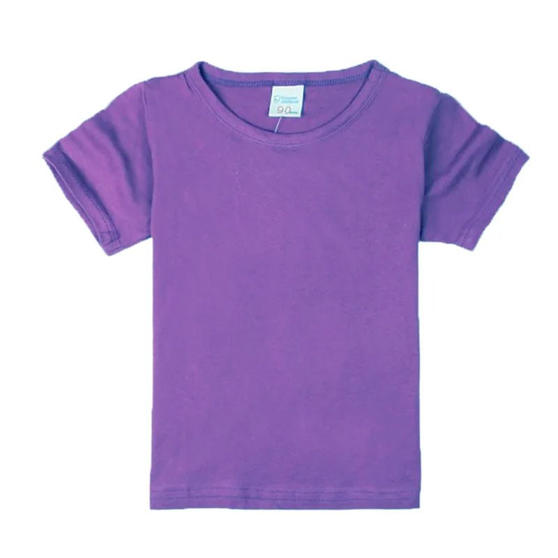 2-16 Years Boys Tshirts Cotton Short Sleeve Girls Clothes Summer Solid T-shirt Teenage Children Tees Kids Korean Top Baby Cloth - Astra Wear astrawear.ca