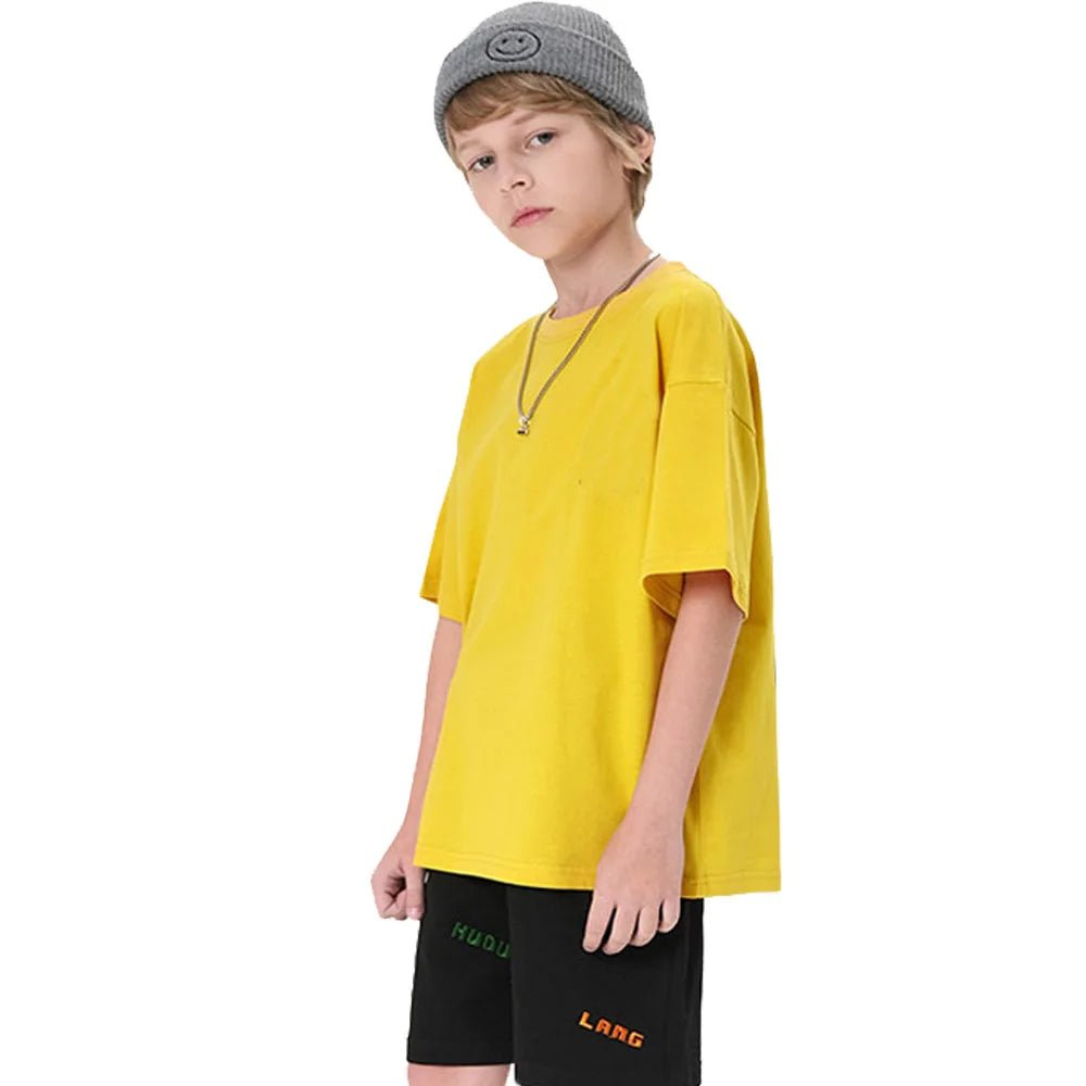 2-16 Years Boys Tshirts Cotton Short Sleeve Girls Clothes Summer Solid T-shirt Teenage Children Tees Kids Korean Top Baby Cloth - Astra Wear astrawear.ca
