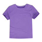 2-16 Years Boys Tshirts Cotton Short Sleeve Girls Clothes Summer Solid T-shirt Teenage Children Tees Kids Korean Top Baby Cloth - Astra Wear astrawear.ca
