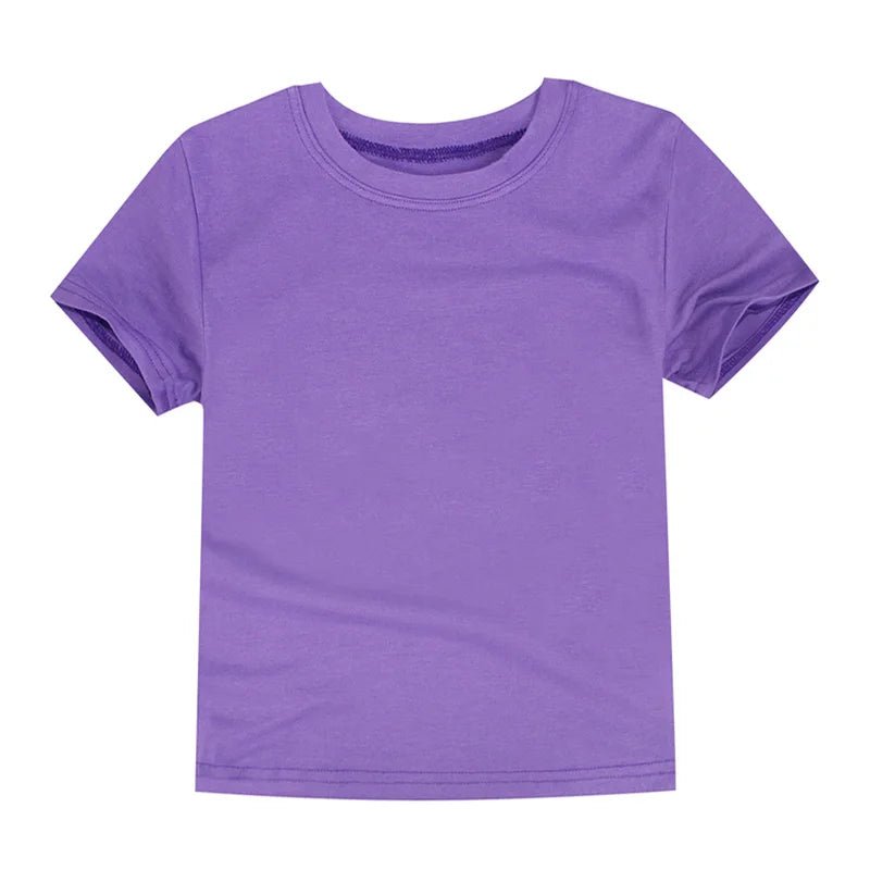 2-16 Years Boys Tshirts Cotton Short Sleeve Girls Clothes Summer Solid T-shirt Teenage Children Tees Kids Korean Top Baby Cloth - Astra Wear astrawear.ca