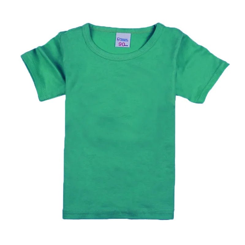 2-16 Years Boys Tshirts Cotton Short Sleeve Girls Clothes Summer Solid T-shirt Teenage Children Tees Kids Korean Top Baby Cloth - Astra Wear astrawear.ca