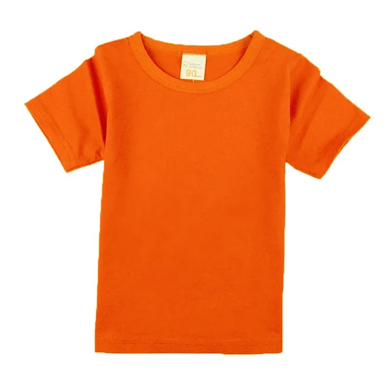 2-16 Years Boys Tshirts Cotton Short Sleeve Girls Clothes Summer Solid T-shirt Teenage Children Tees Kids Korean Top Baby Cloth - Astra Wear astrawear.ca