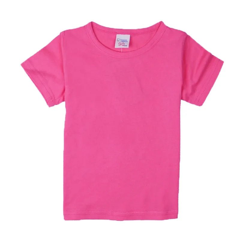 2-16 Years Boys Tshirts Cotton Short Sleeve Girls Clothes Summer Solid T-shirt Teenage Children Tees Kids Korean Top Baby Cloth - Astra Wear astrawear.ca