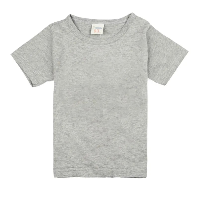 2-16 Years Boys Tshirts Cotton Short Sleeve Girls Clothes Summer Solid T-shirt Teenage Children Tees Kids Korean Top Baby Cloth - Astra Wear astrawear.ca