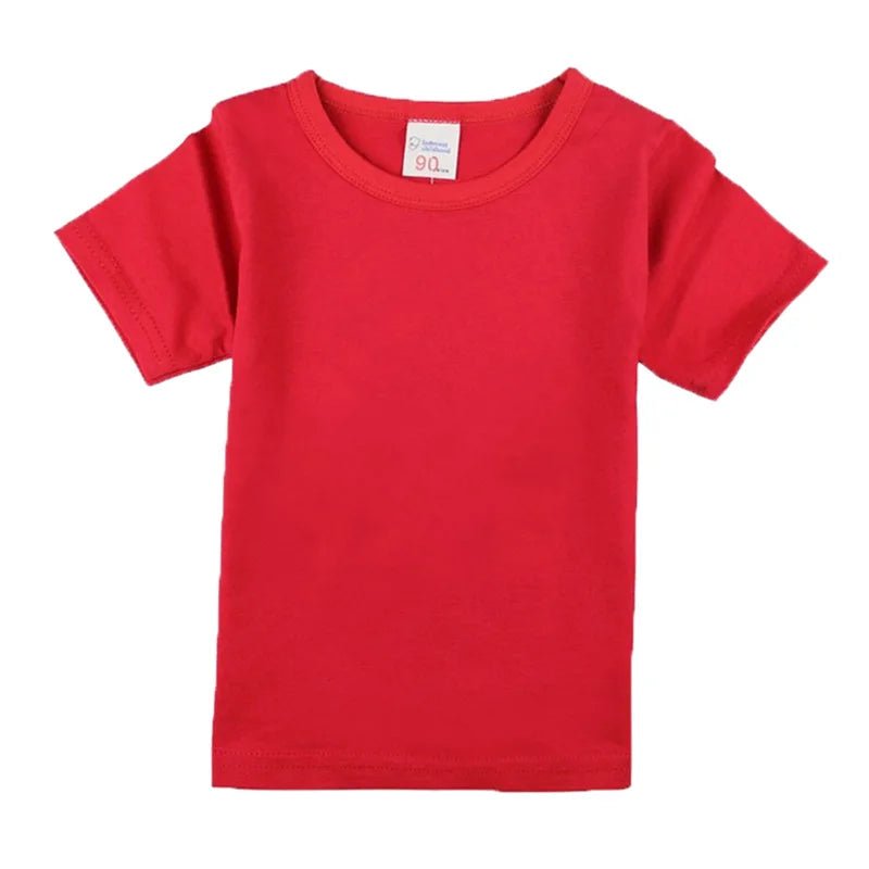 2-16 Years Boys Tshirts Cotton Short Sleeve Girls Clothes Summer Solid T-shirt Teenage Children Tees Kids Korean Top Baby Cloth - Astra Wear astrawear.ca