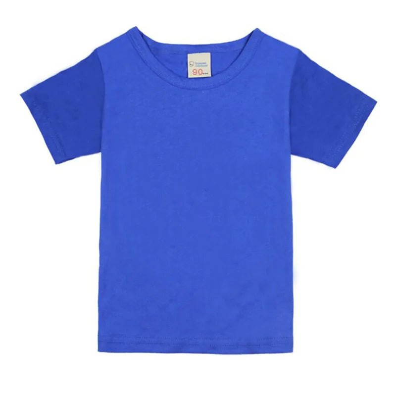 2-16 Years Boys Tshirts Cotton Short Sleeve Girls Clothes Summer Solid T-shirt Teenage Children Tees Kids Korean Top Baby Cloth - Astra Wear astrawear.ca