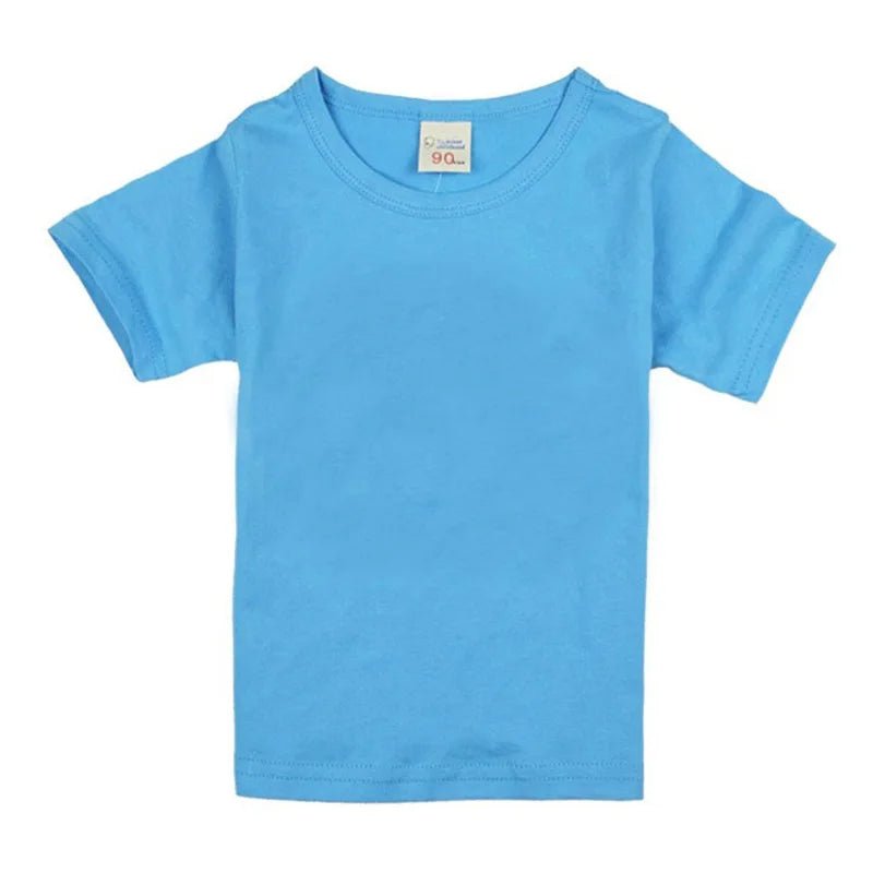 2-16 Years Boys Tshirts Cotton Short Sleeve Girls Clothes Summer Solid T-shirt Teenage Children Tees Kids Korean Top Baby Cloth - Astra Wear astrawear.ca