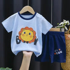 2-6 Years Baby Girl Summer Set Children's Short-sleeved Shorts Suit - Astra Wear astrawear.ca