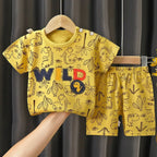 2-6 Years Baby Girl Summer Set Children's Short-sleeved Shorts Suit - Astra Wear astrawear.ca