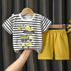 2-6 Years Baby Girl Summer Set Children's Short-sleeved Shorts Suit - Astra Wear astrawear.ca