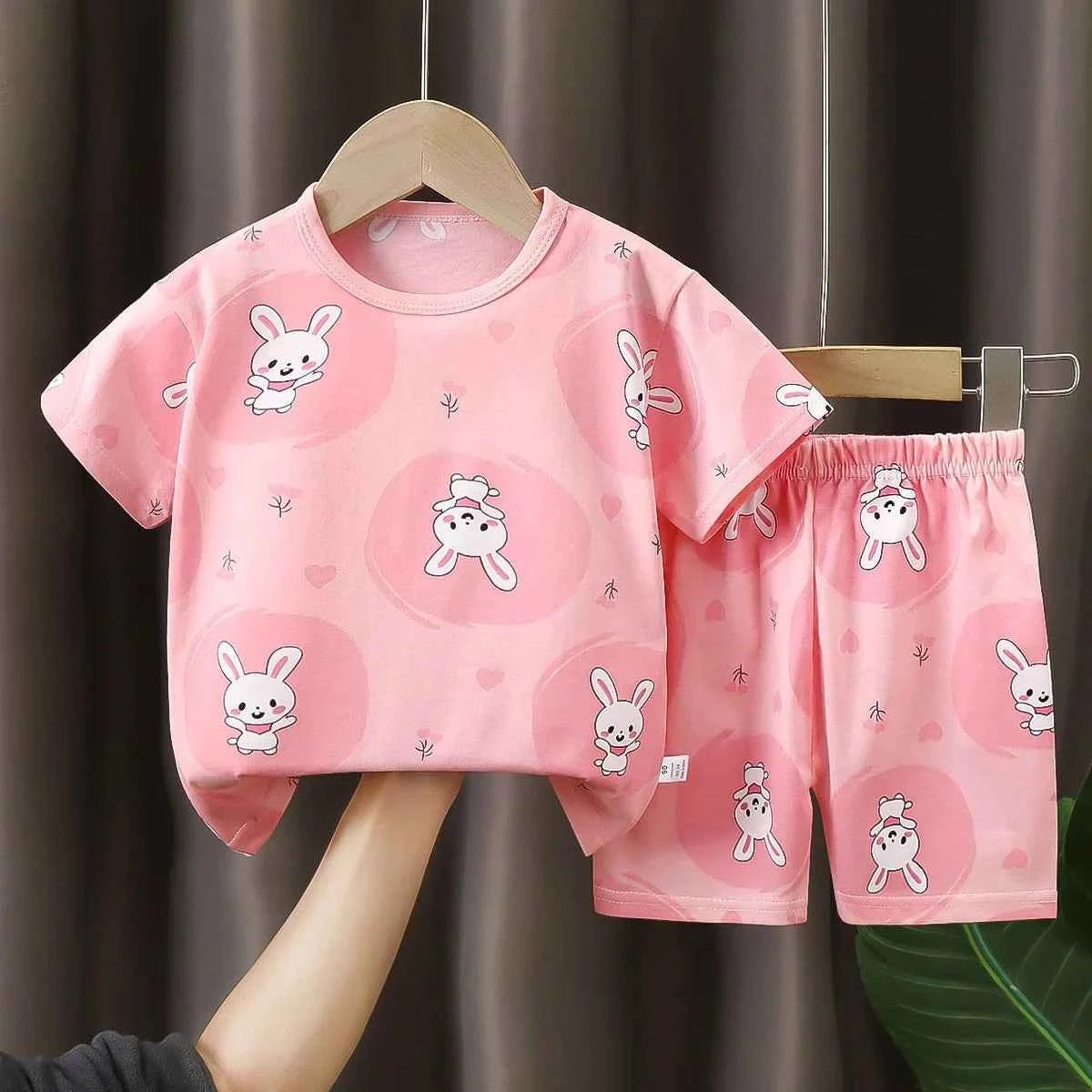 2-6 Years Baby Girl Summer Set Children's Short-sleeved Shorts Suit - Astra Wear astrawear.ca
