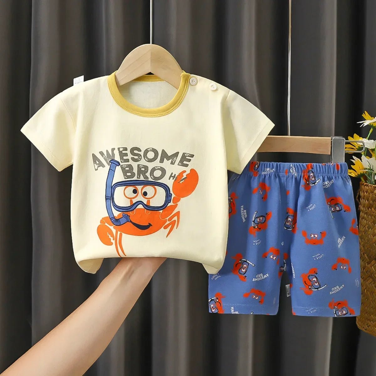 2-6 Years Baby Girl Summer Set Children's Short-sleeved Shorts Suit - Astra Wear astrawear.ca