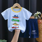 2-6 Years Baby Girl Summer Set Children's Short-sleeved Shorts Suit - Astra Wear astrawear.ca