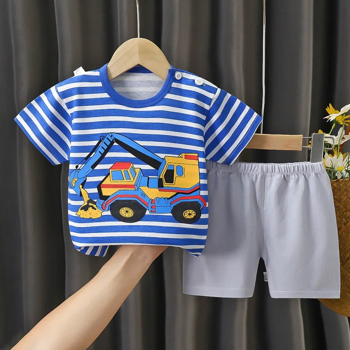 2-6 Years Baby Girl Summer Set Children's Short-sleeved Shorts Suit - Astra Wear astrawear.ca
