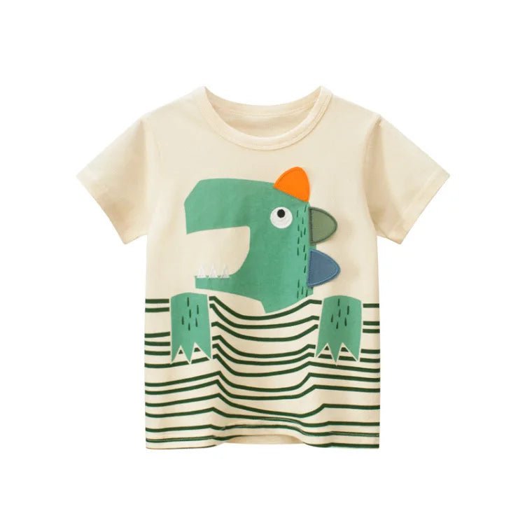 2-8T Toddler Kid Baby Boys Clothes Summer Cotton Top Infant Short Sleeve T Shirt Fashion Cute Tee Boys Tshrit Outfits - Astra Wear astrawear.ca