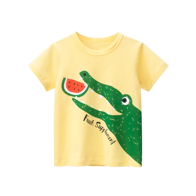 2-8T Toddler Kid Baby Boys Clothes Summer Cotton Top Infant Short Sleeve T Shirt Fashion Cute Tee Boys Tshrit Outfits - Astra Wear astrawear.ca