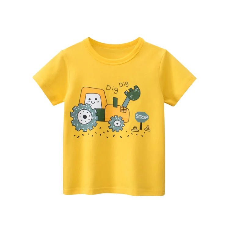 2-8T Toddler Kid Baby Boys Clothes Summer Cotton Top Infant Short Sleeve T Shirt Fashion Cute Tee Boys Tshrit Outfits - Astra Wear astrawear.ca