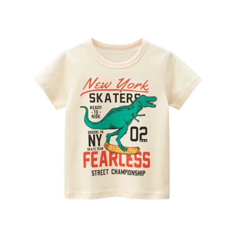 2-8T Toddler Kid Baby Boys Clothes Summer Cotton Top Infant Short Sleeve T Shirt Fashion Cute Tee Boys Tshrit Outfits - Astra Wear astrawear.ca