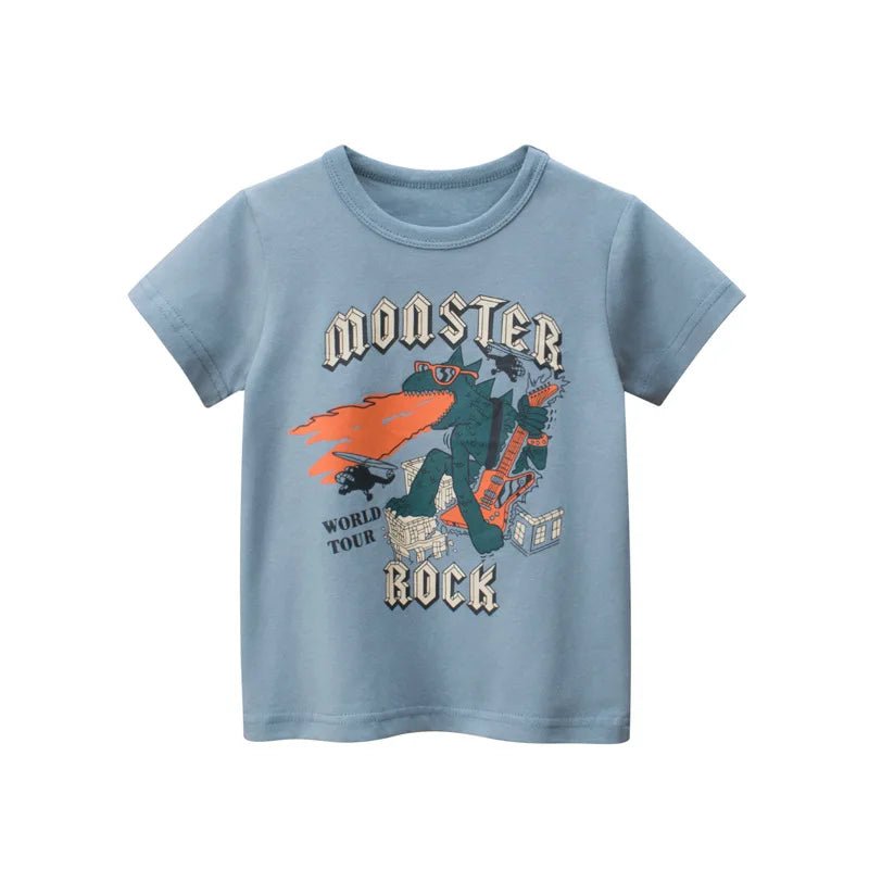 2-8T Toddler Kid Baby Boys Clothes Summer Cotton Top Infant Short Sleeve T Shirt Fashion Cute Tee Boys Tshrit Outfits - Astra Wear astrawear.ca