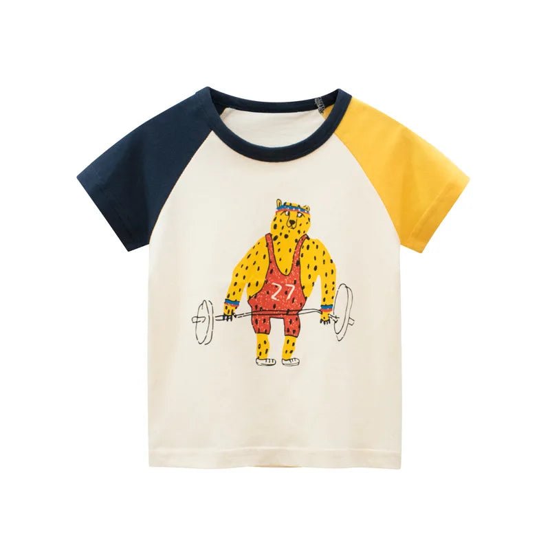 2-8T Toddler Kid Baby Boys Clothes Summer Cotton Top Infant Short Sleeve T Shirt Fashion Cute Tee Boys Tshrit Outfits - Astra Wear astrawear.ca