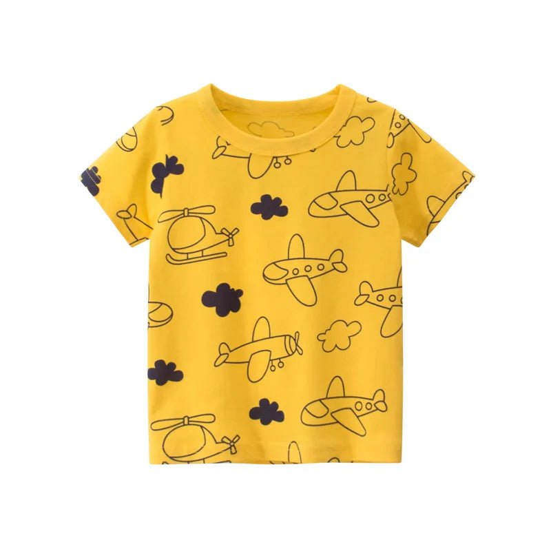 2-8T Toddler Kid Baby Boys Clothes Summer Cotton Top Infant Short Sleeve T Shirt Fashion Cute Tee Boys Tshrit Outfits - Astra Wear astrawear.ca