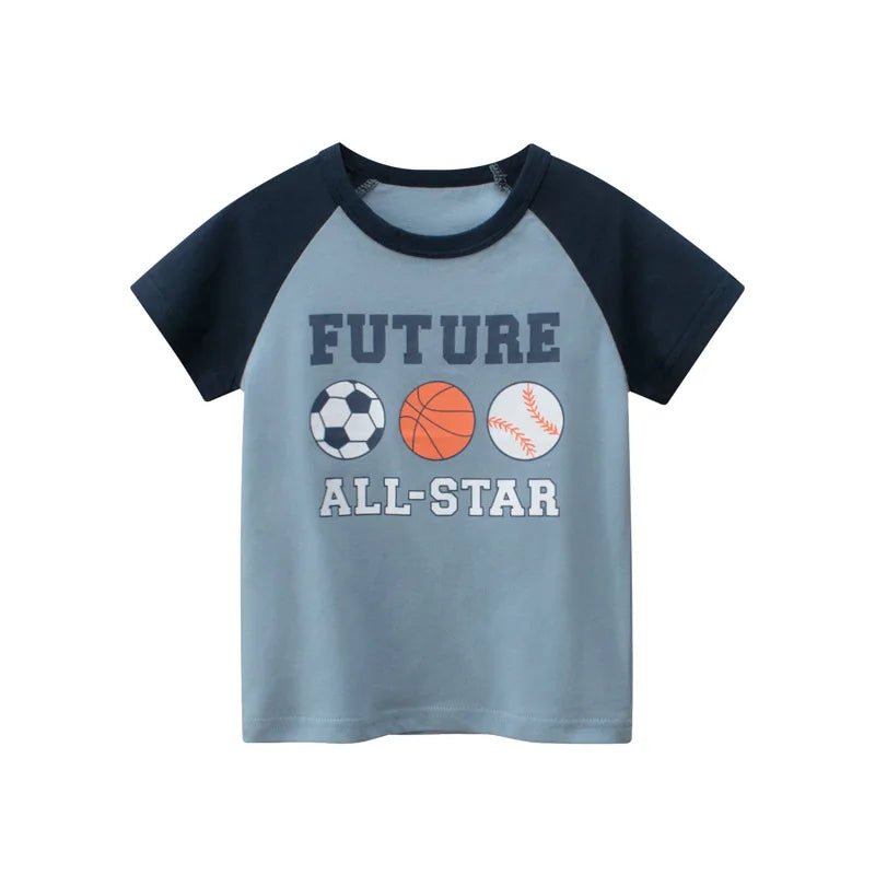 2-8T Toddler Kid Baby Boys Clothes Summer Cotton Top Infant Short Sleeve T Shirt Fashion Cute Tee Boys Tshrit Outfits - Astra Wear astrawear.ca