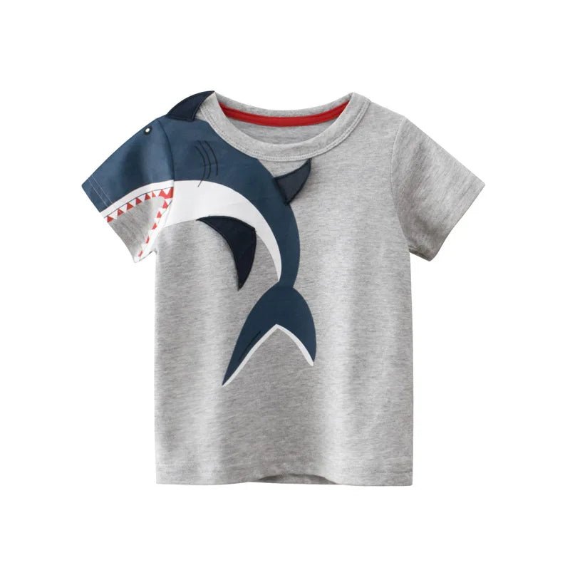 2-8T Toddler Kid Baby Boys Clothes Summer Cotton Top Infant Short Sleeve T Shirt Fashion Cute Tee Boys Tshrit Outfits - Astra Wear astrawear.ca