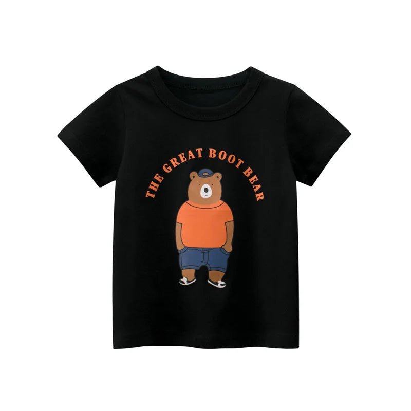 2-8T Toddler Kid Baby Boys Clothes Summer Cotton Top Infant Short Sleeve T Shirt Fashion Cute Tee Boys Tshrit Outfits - Astra Wear astrawear.ca