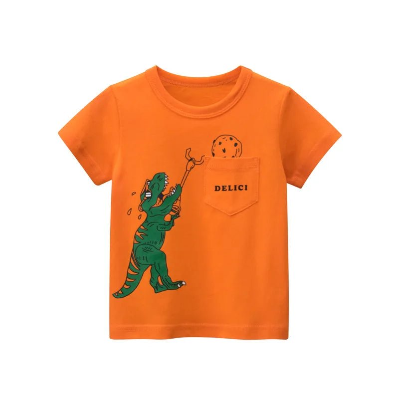 2-8T Toddler Kid Baby Boys Clothes Summer Cotton Top Infant Short Sleeve T Shirt Fashion Cute Tee Boys Tshrit Outfits - Astra Wear astrawear.ca