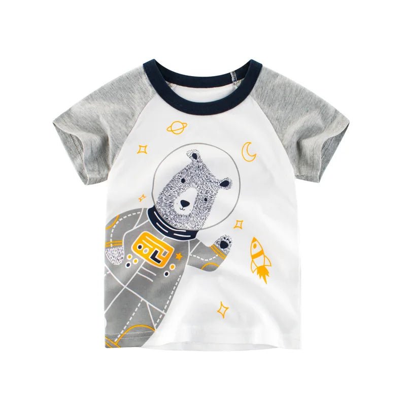 2-8T Toddler Kid Baby Boys Clothes Summer Cotton Top Infant Short Sleeve T Shirt Fashion Cute Tee Boys Tshrit Outfits - Astra Wear astrawear.ca