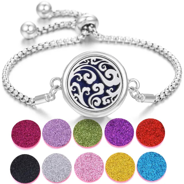 Bracelet Diffuseur Parfum Acier Inoxydable – Aromatherapie Huiles Essentielles
