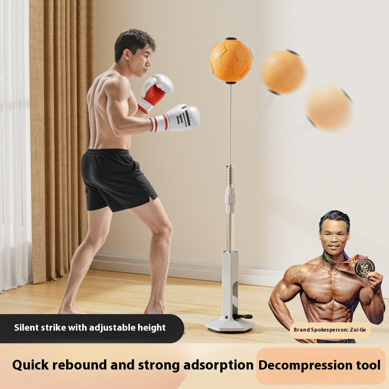 Ballon de Boxe Réflexe sur Pied – Sac de Frappe Réglable 130-152 cm PVC