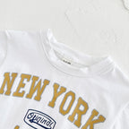 2PCS Infant Outfit Suit 0-3Y Newborn Boys Clothes Sets New Summer T-shirt Baby Clothes Set Letter New York T-shirt Stripe Shorts - Astra Wear astrawear.ca