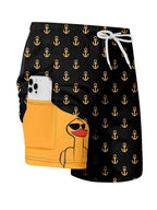 3D Print 2 in 1 Mens Swim Trunks Summer Quick Dry Beach Shorts with - Astra Wear astrawear.ca