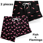 3D Print 2 in 1 Mens Swim Trunks Summer Quick Dry Beach Shorts with - Astra Wear astrawear.ca