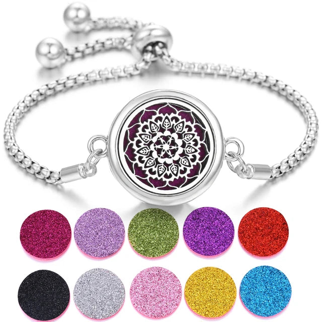 Bracelet Diffuseur Parfum Acier Inoxydable – Aromatherapie Huiles Essentielles