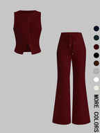 Ensemble Été Femme — Top Sans Manches & Pantalon Large