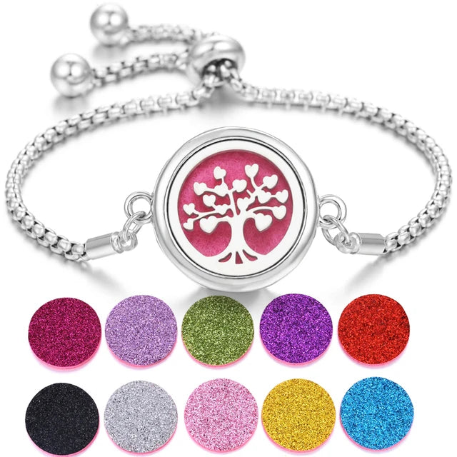 Bracelet Diffuseur Parfum Acier Inoxydable – Aromatherapie Huiles Essentielles