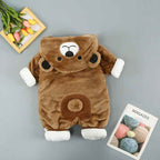 Combinaison Bébé Coton Épais – Pyjama Hiver À Capuche Zipper 66-100cm