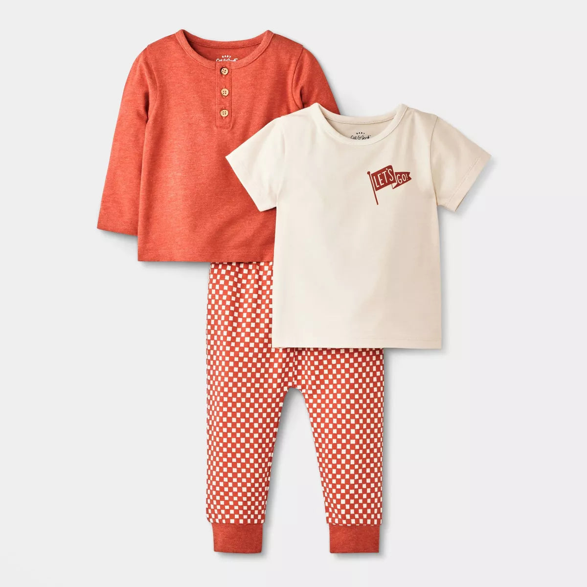 Baby Boys' 3Pc Top & Bottom Set - Cat & Jack