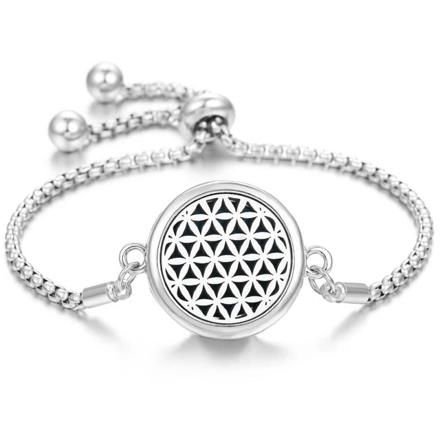 Bracelet Diffuseur Parfum Acier Inoxydable – Aromatherapie Huiles Essentielles