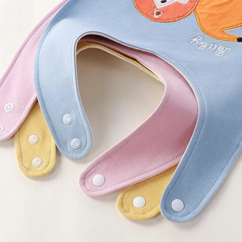 Cartoon Baby Bibs Soft Newborn Feeding Towel Cotton Cloths Baby Girls Boys Bandana Bib Newborn Saliva Towel Burp Cloths