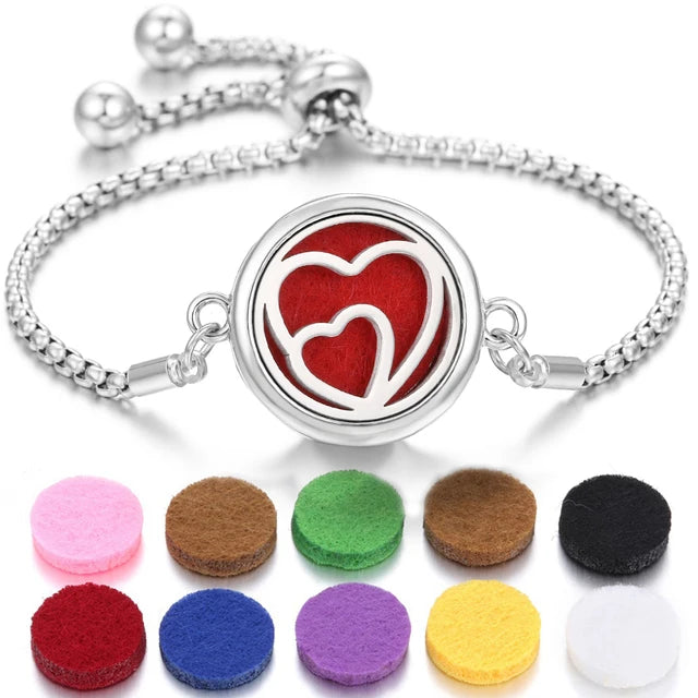 Bracelet Diffuseur Parfum Acier Inoxydable – Aromatherapie Huiles Essentielles