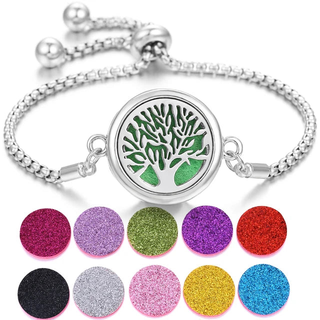 Bracelet Diffuseur Parfum Acier Inoxydable – Aromatherapie Huiles Essentielles