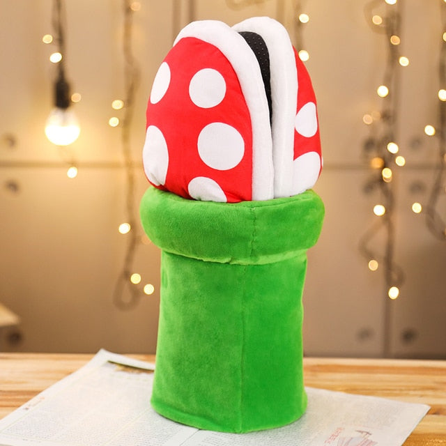Peluche Champignon Piranha Multifonction – Jouet + Pochette Rangement