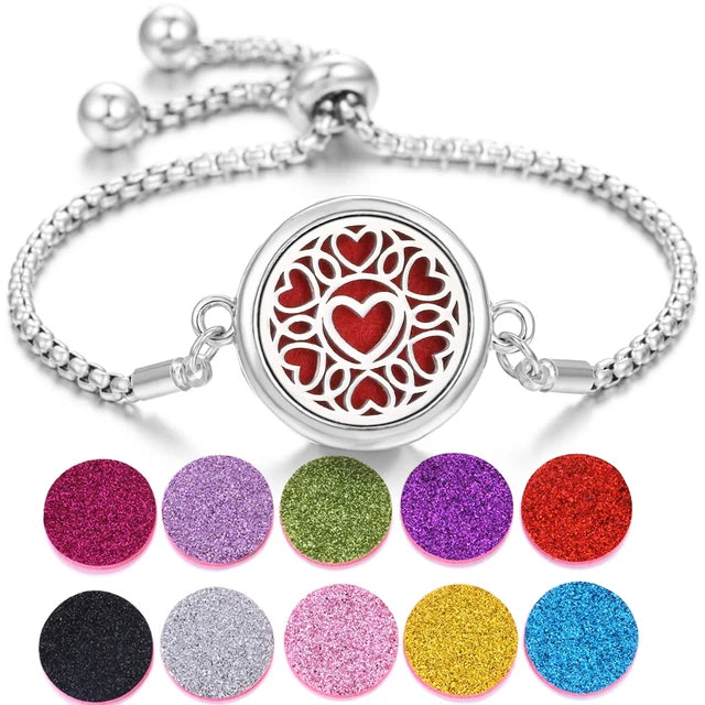 Bracelet Diffuseur Parfum Acier Inoxydable – Aromatherapie Huiles Essentielles
