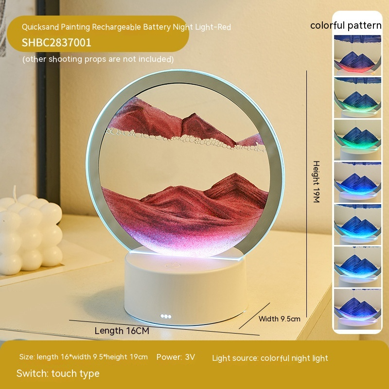 Lampe Décorative Sable Mouvant – Veilleuse Tactile Ambiance Maison