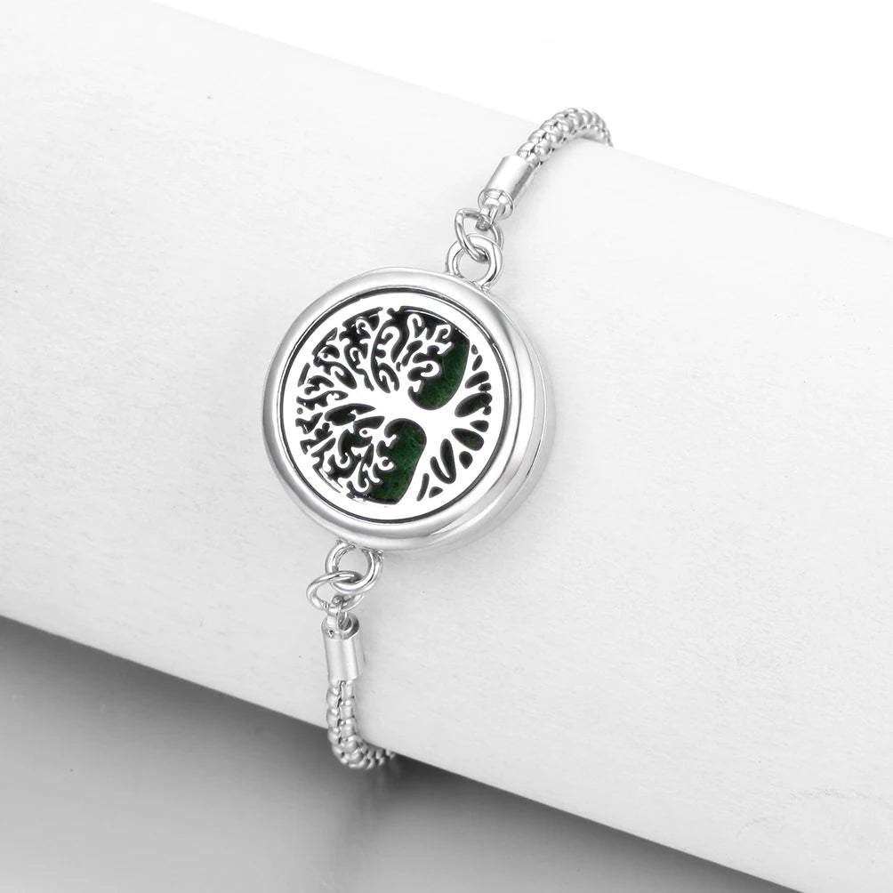 Bracelet Diffuseur Parfum Acier Inoxydable – Aromatherapie Huiles Essentielles