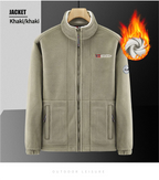 Thickened Fleece Double-sided Fleece Jacket for Men Casual Loose Autumn Winter Warm Clothing Norway Single Imported Sweatshirt