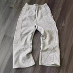 Pantalon rayé unisexe – Coupe droite ample